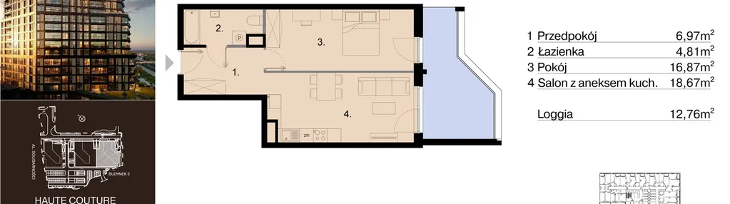 Mieszkanie w inwestycji: Sky Trust etap III - apartamenty inwestycyjne 23% VAT