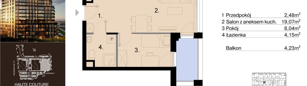 Mieszkanie w inwestycji: Sky Trust etap III - apartamenty inwestycyjne 23% VAT