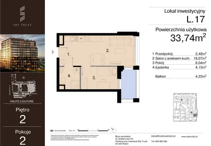 Mieszkanie w inwestycji: Sky Trust etap III - apartamenty inwestycyjne 23% VAT