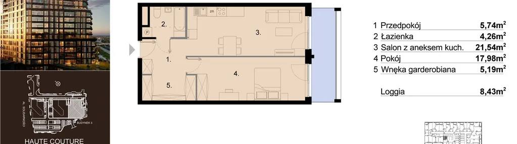 Mieszkanie w inwestycji: Sky Trust etap III - apartamenty inwestycyjne 23% VAT