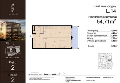 Mieszkanie w inwestycji: Sky Trust etap III - apartamenty inwestycyjne 23% VAT