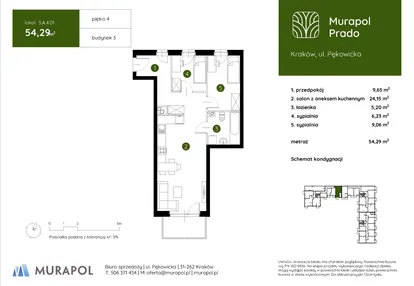 Mieszkanie w inwestycji: Murapol Prado etap II