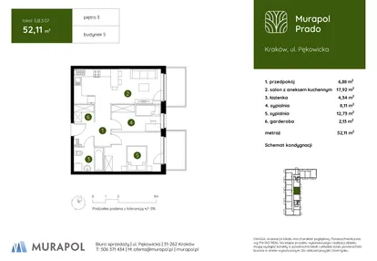 Mieszkanie w inwestycji: Murapol Prado etap II