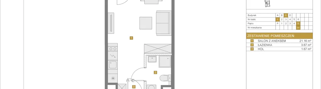 Mieszkanie w inwestycji: Apartamenty Rudnickiego etap 3.1