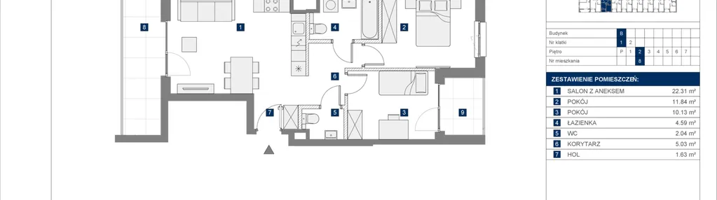 Mieszkanie w inwestycji: Palladium etap 3.1