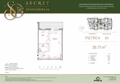 Mieszkanie w inwestycji: Secret Grunwaldzka