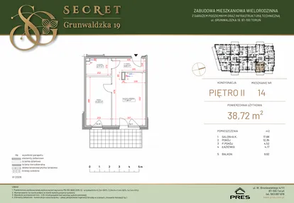 Mieszkanie w inwestycji: Secret Grunwaldzka