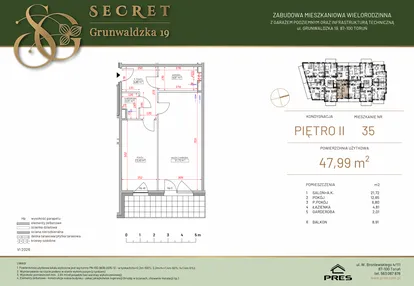 Mieszkanie w inwestycji: Secret Grunwaldzka