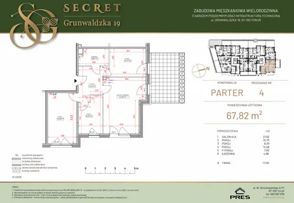 Mieszkanie w inwestycji: Secret Grunwaldzka