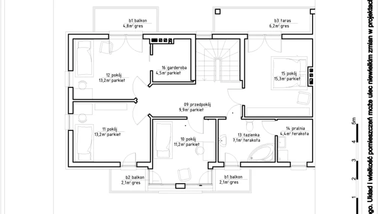 Rzut - Dom na sprzedaż 5 pokoi o powierzchni 136,5 m² - numer 8 w Opera