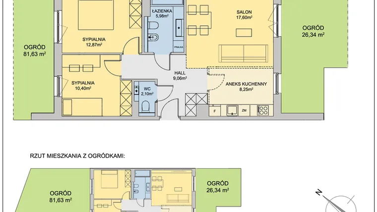 Rzut - Mieszkanie na sprzedaż 3 pokoje o powierzchni 66,26 m² - numer B404 w Stara Cegielnia
