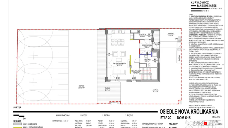 Rzut - Dom na sprzedaż 4 pokoje o powierzchni 219,98 m² - numer 3-S15 w Nova Królikarnia