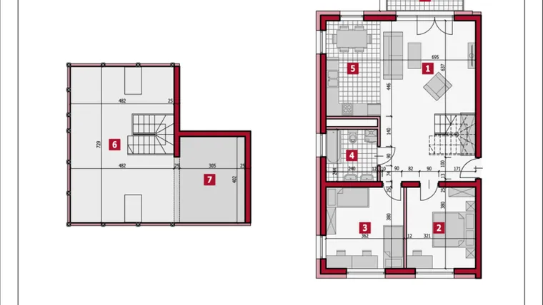 Rzut - Mieszkanie na sprzedaż 4 pokoje o powierzchni 85,45 m² - numer B1-2-A w Osiedle Lajkonik